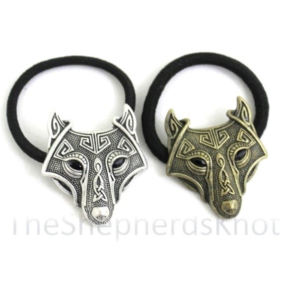 The Shepherd's Knot Accessories - New Viking Nordic Celtic Wolf Dog Hair Band Ponytail Holder